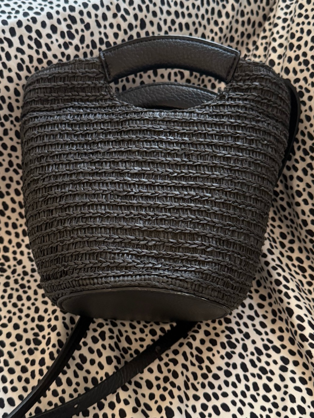 Banana Republic Black Woven Crossbody Bag